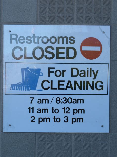 Restrooms Closed for Daily Cleaning | Outside the men's rest… | Flickr