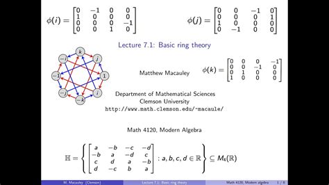 Visual Group Theory, Lecture 7.1: Basic ring theory - YouTube