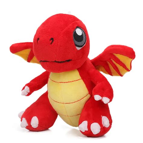 Cute DragonVale Baby Red Fire Dragon Plush Toys Soft Stuffed Animal ...