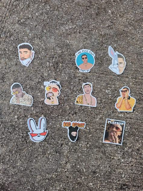 Bad Bunny Stickers Stickers De Bad Bunny | Etsy