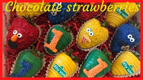 Sesame Street chocolate covered strawberries | how to | diy chocolate ...