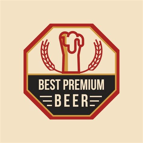 Free Linear Best Premium Beer Brewery Logo template