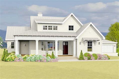 Country Farmhouse Plan With Detached Garage - 28919JJ | Architectural Designs - House Plans