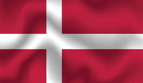 Flat Illustration of Denmark flag. Denmark flag design. Denmark Wave ...