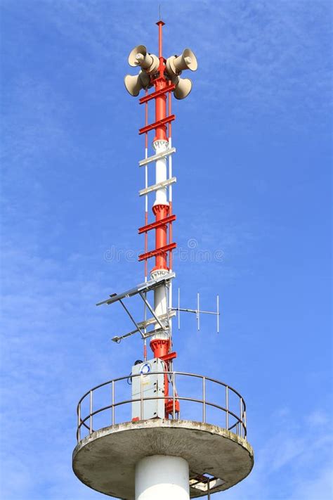 Tsunami Alert Loudspeakers stock photo. Image of antenna - 21677734