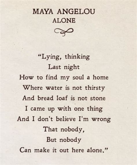 Alone Alone Poem By Maya Angelou, 44% OFF