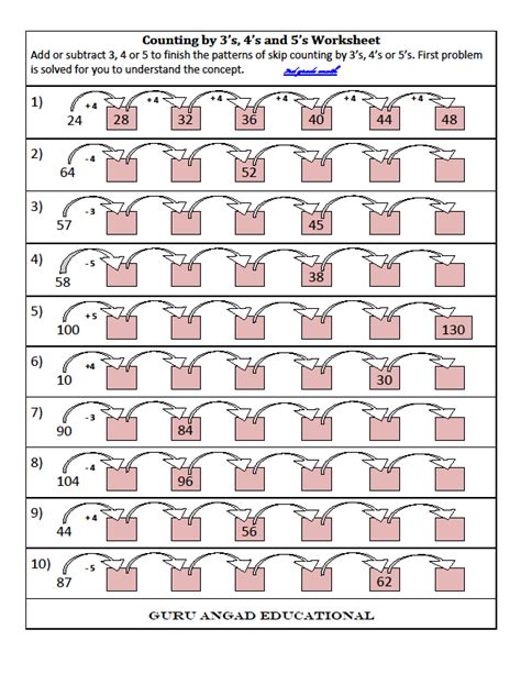 3rd Grade Math: Skip Counting Worksheets | Skip counting worksheets, Counting worksheets, Skip ...