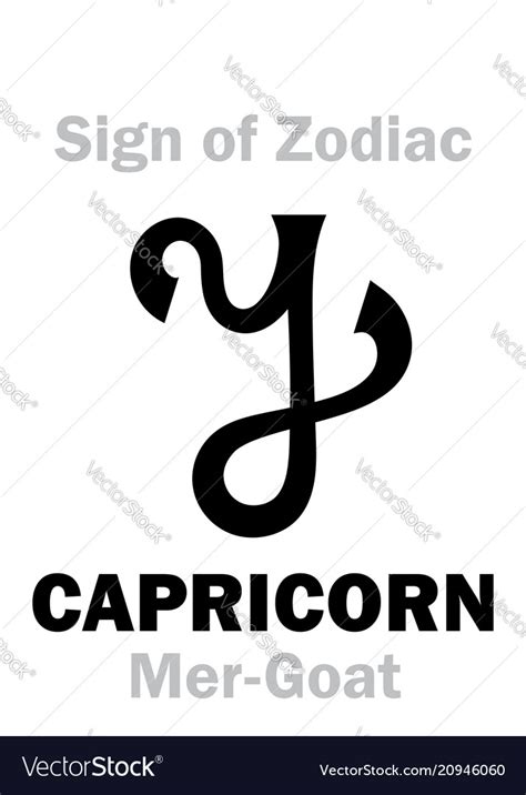 Astrology sign of zodiac capricornus Royalty Free Vector