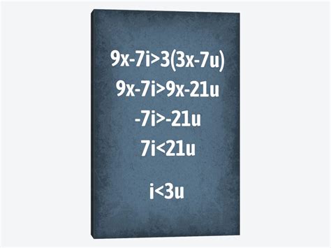 I Love You Math Equation Art Print by GetYourNerdOn | iCanvas