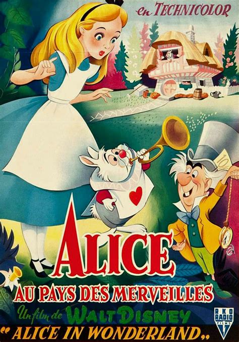 VINTAGE BLOG: Walt Disney’s “Alice In Wonderland” - French Poster 1951