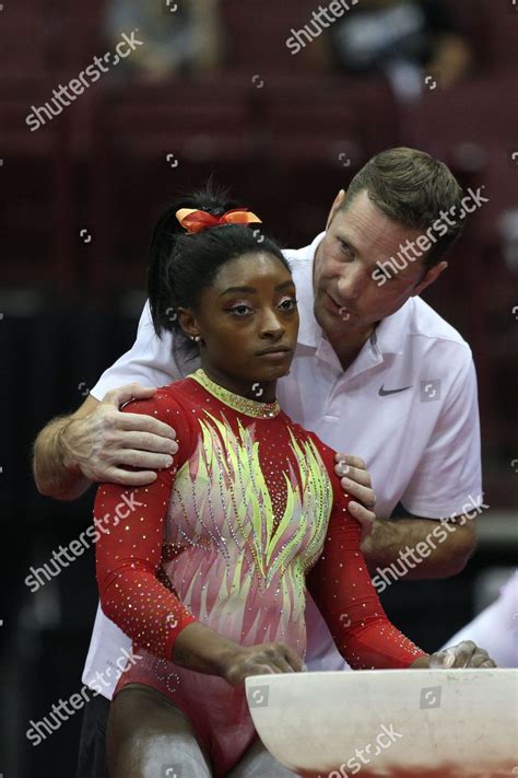 Gymnast Simone Biles Coach Laurent Landi Editorial Stock Photo - Stock ...