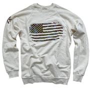 Women's American Flag Raglan Ultra Soft Crew Neck Sweatshirt – Red ...