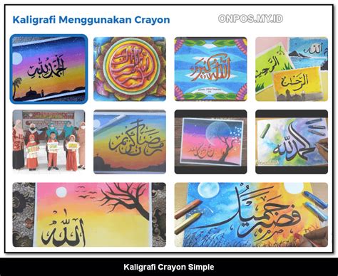 √ 25+ Kaligrafi Crayon Simple: Gradasi Gambar Keren! - ONPOS