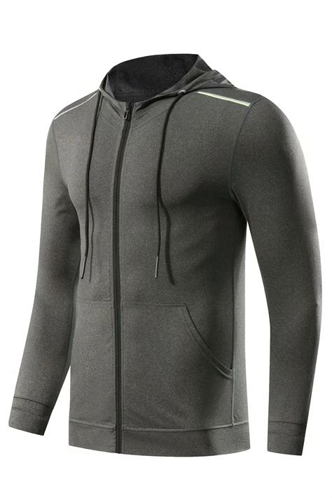 Long Sleeve Running & Sports Fitness Men’s Zipper Hoodies - Men's ...