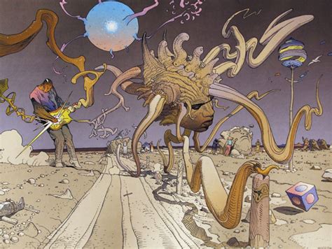 Art by Moebius | Moebius art, Jimi hendrix art, Jean giraud