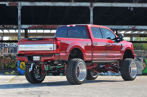 Royal Lift Detected: Red Lifted Ford F-250 Got Custom Lights — CARiD ...