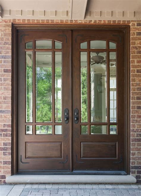 French country double entry doors give charming completions to the general appearance of your ...