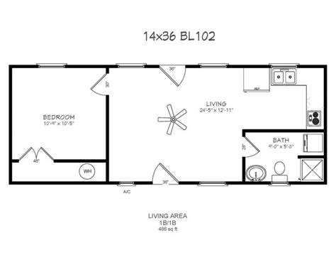 14X40 Cabin Floor Plans - floorplans.click