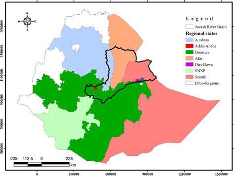 Regional Administrations in Awash River basin. Source: Own processing. | Download Scientific Diagram