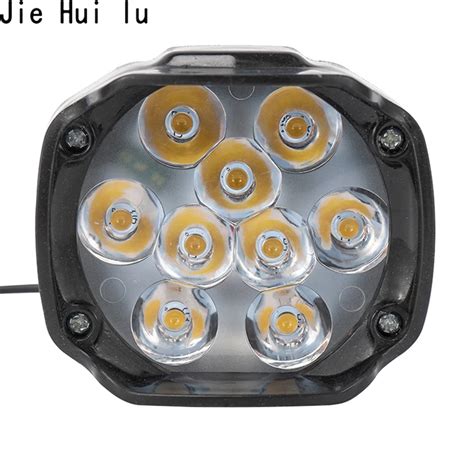 1Pcs Super Bright High Power 6W Motorcycle Led Light Fog Spot White Headlight Working Light DC ...