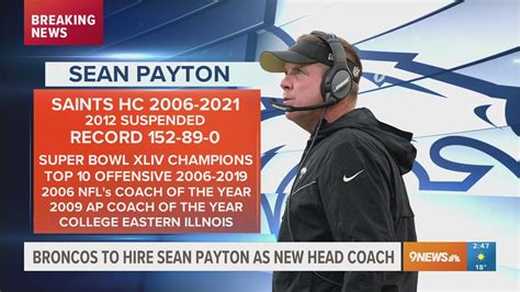 Broncos to hire Sean Payton as new head coach | 9news.com