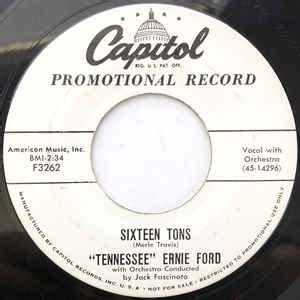 "Tennessee" Ernie Ford* - Sixteen Tons (1955, Los Angeles Pressing ...