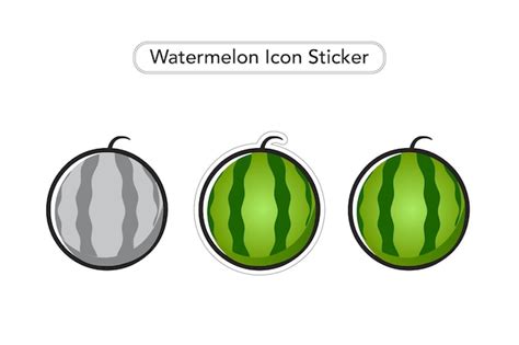 Premium Vector | Watermelon sticker. watermelon vector icons. fruit ...