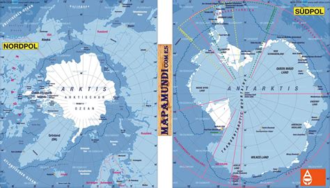 mapamundi | mapas del mundo y mucho más.: Mapamundi: Mapa del Polo Norte y Polo Sur (Antártida)