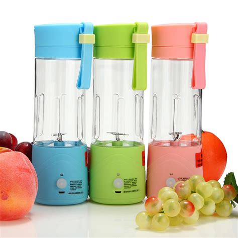 3.6V Portable Blender Smoothie Juicer Cup 14oz Fruit Mixing Machine With 2000mAh USB ...