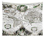 Antique World Map Poster Mixed Media by Dan Sproul