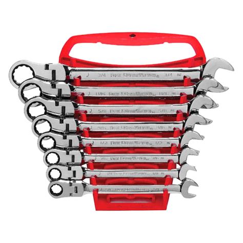 Flex Head SAE Comb 8 Piece Wrench Set - Walmart.com - Walmart.com