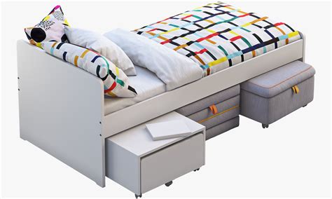 Slakt bed 2 options Ikea 3D model | CGTrader