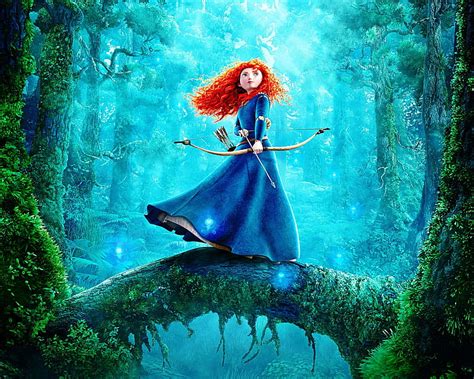 1080P free download | Brave (2012 film), forest, movie, arcer, redhead, brave, green, animation ...