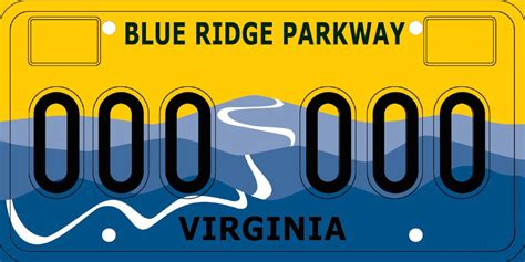 Virginia Blue Ridge Parkway License Plate by Darlington-Smith Graphics ...