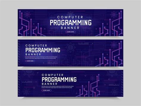 Premium Vector | Computer programming banner design banner design for software vector illustration