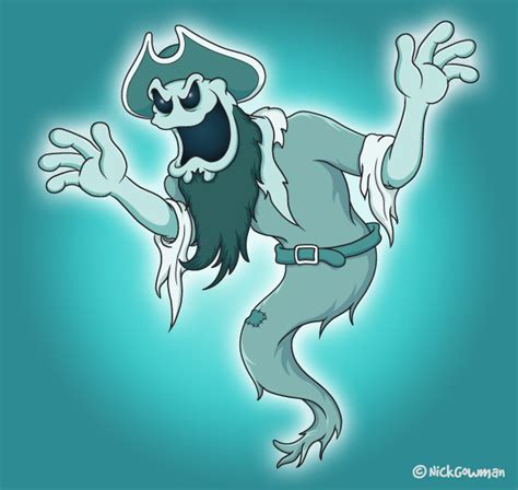 Pirate ghost cartoon | A spooky cartoon ghost, out to scare pirates!