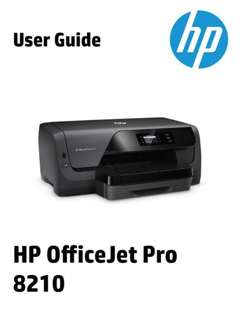 User manual HP Officejet Pro 8210 (English - 100 pages)