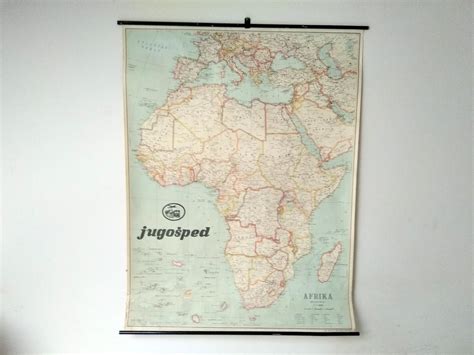 Vintage Map of Africa / Wall Art / Home Decor/ 80s - Etsy