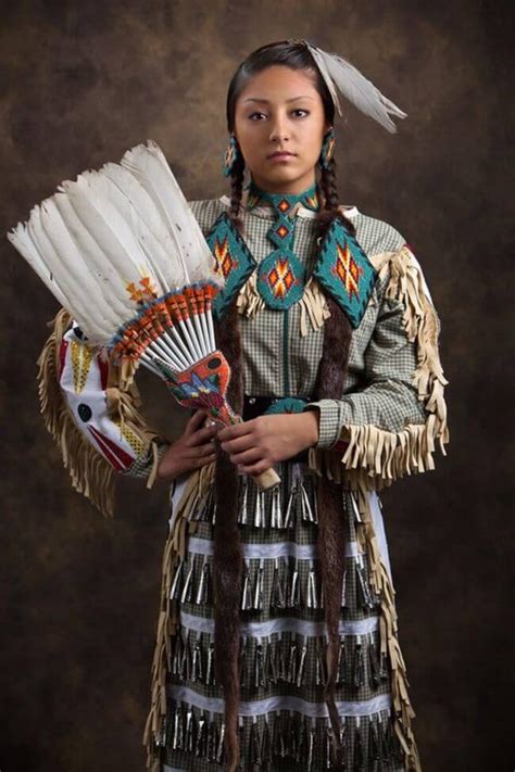 A Jingle Dress Dancer and member of the Shoshone-Bannock tribe. : r ...