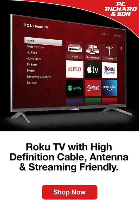 Roku TV with High Definition Cable, Antenna & Streaming Friendly. | Roku tv, Roku, Antenna