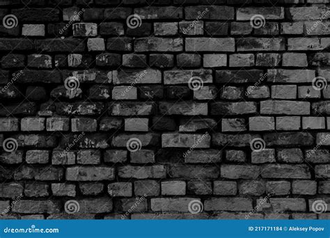 Black Brick Building Wall. Interior of a Modern Loft Stock Photo ...