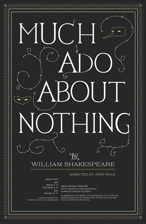 Much Ado About Nothing Theater Arts Poster by Carla Mannix | Theatre arts, Poster art, Film ...