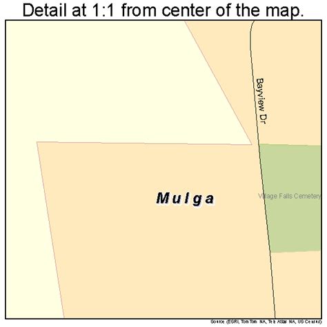 Mulga Alabama Street Map 0152776