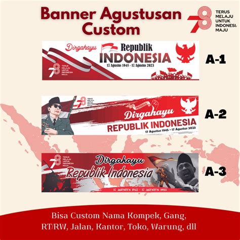 Jual Spanduk Banner 17 Agustus, Dirgahayu Kemerdekaan, HUT RI Custom | Shopee Indonesia