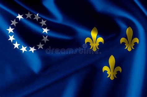 Louisville Kentucky Realistic Flag Illustration. Stock Illustration ...