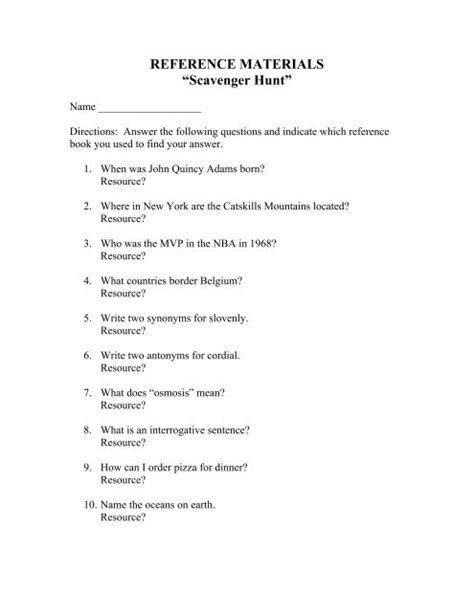 Earth Science Reference Table Review Worksheet - Scienceworksheets.net