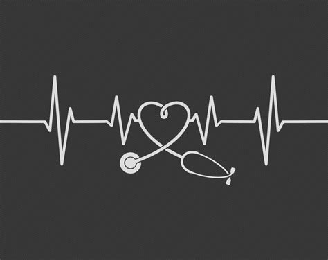 Stethoscope Heartbeat SVG Instant & Digital Download for - Etsy