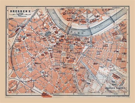 Large old map of Dresden city | Dresden | Germany | Europe | Mapsland ...