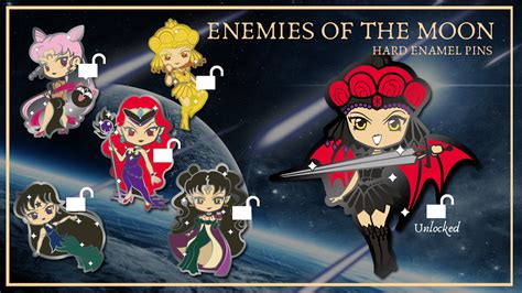 Enemies of the Moon hard enamel pins by ShrimPops Peru — Kickstarter