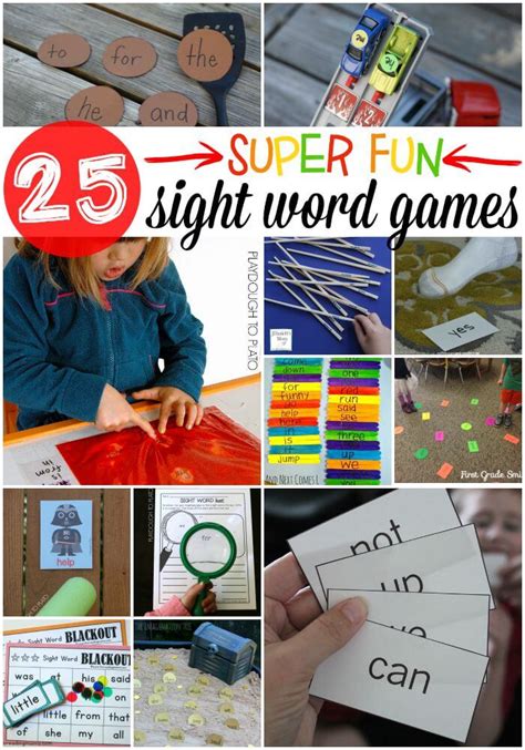 25 Super Fun Sight Word Games - Playdough To Plato